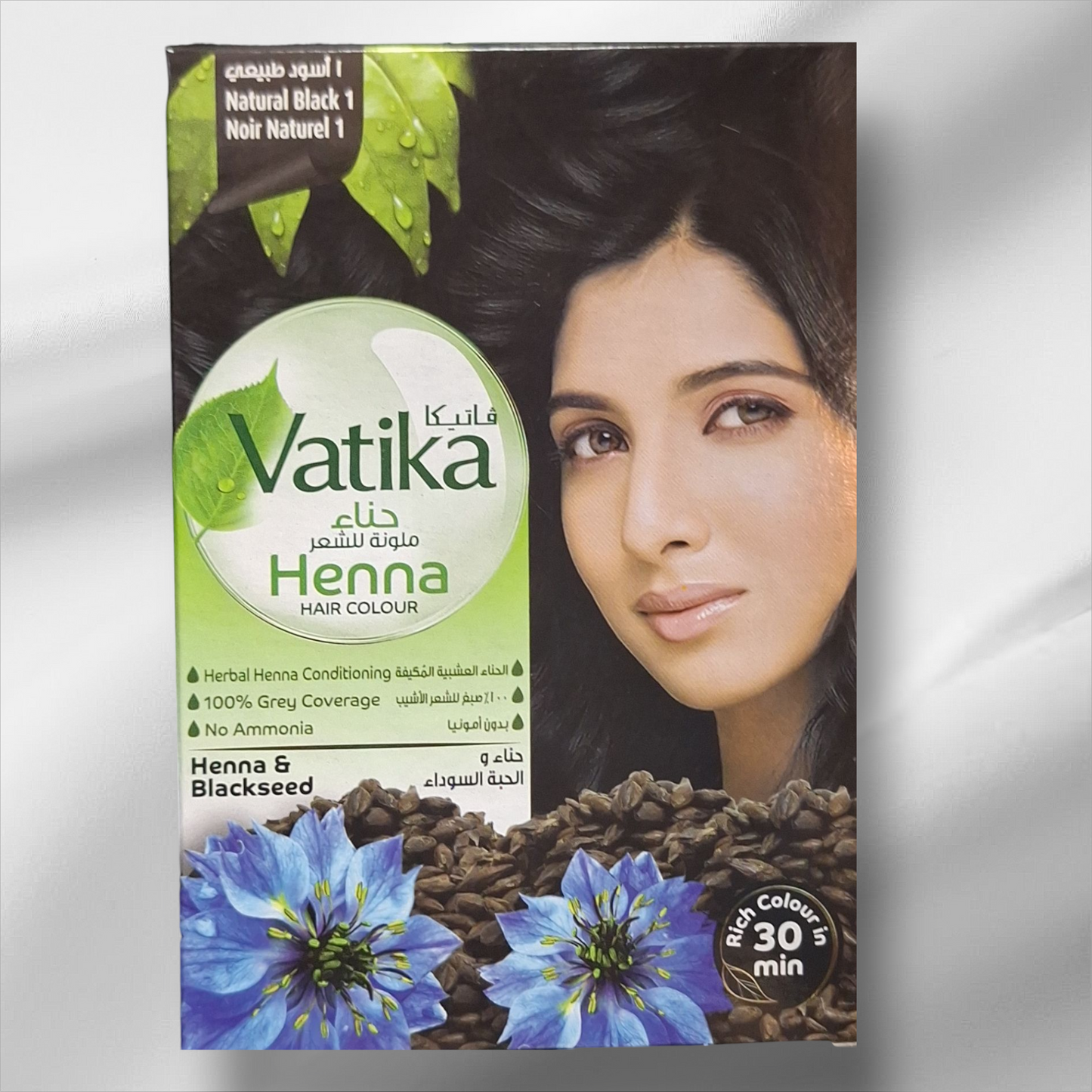 Vatika Henna Hair Color 1 Natural Black 60g