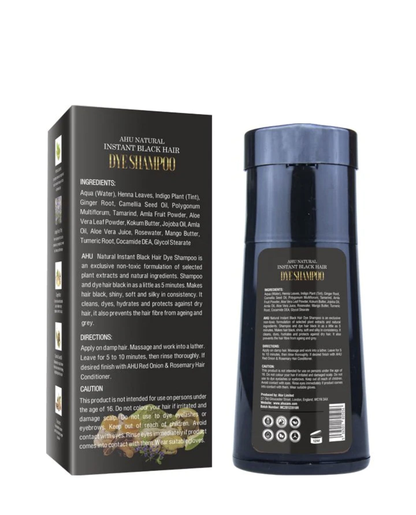 Ahu Natural Instant Black Hair shampoo