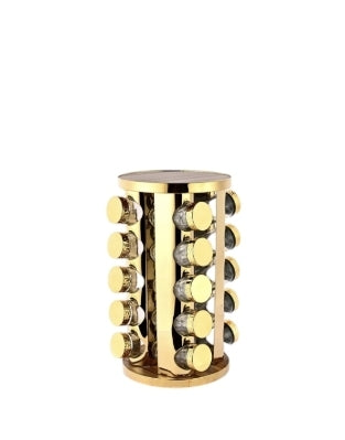 16-piece spice rack(Golden color )