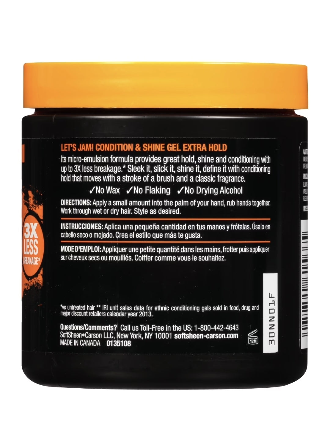 Let's Jam Extra Hold Shining and Conditioning Gel, 14 oz 397g