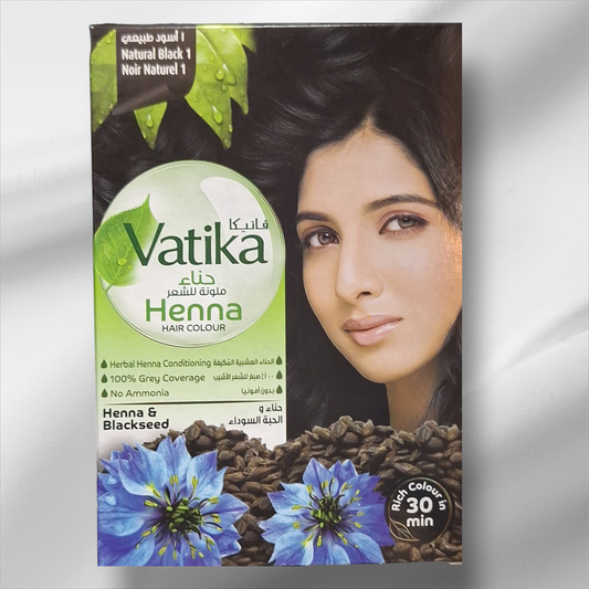 Vatika Henna Hair Color 1 Natural Black 60g