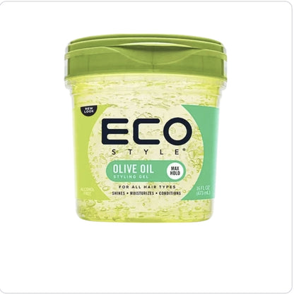 Eco Style Olive Oil Hair Styling Gel, 16 oz, Moisturizing