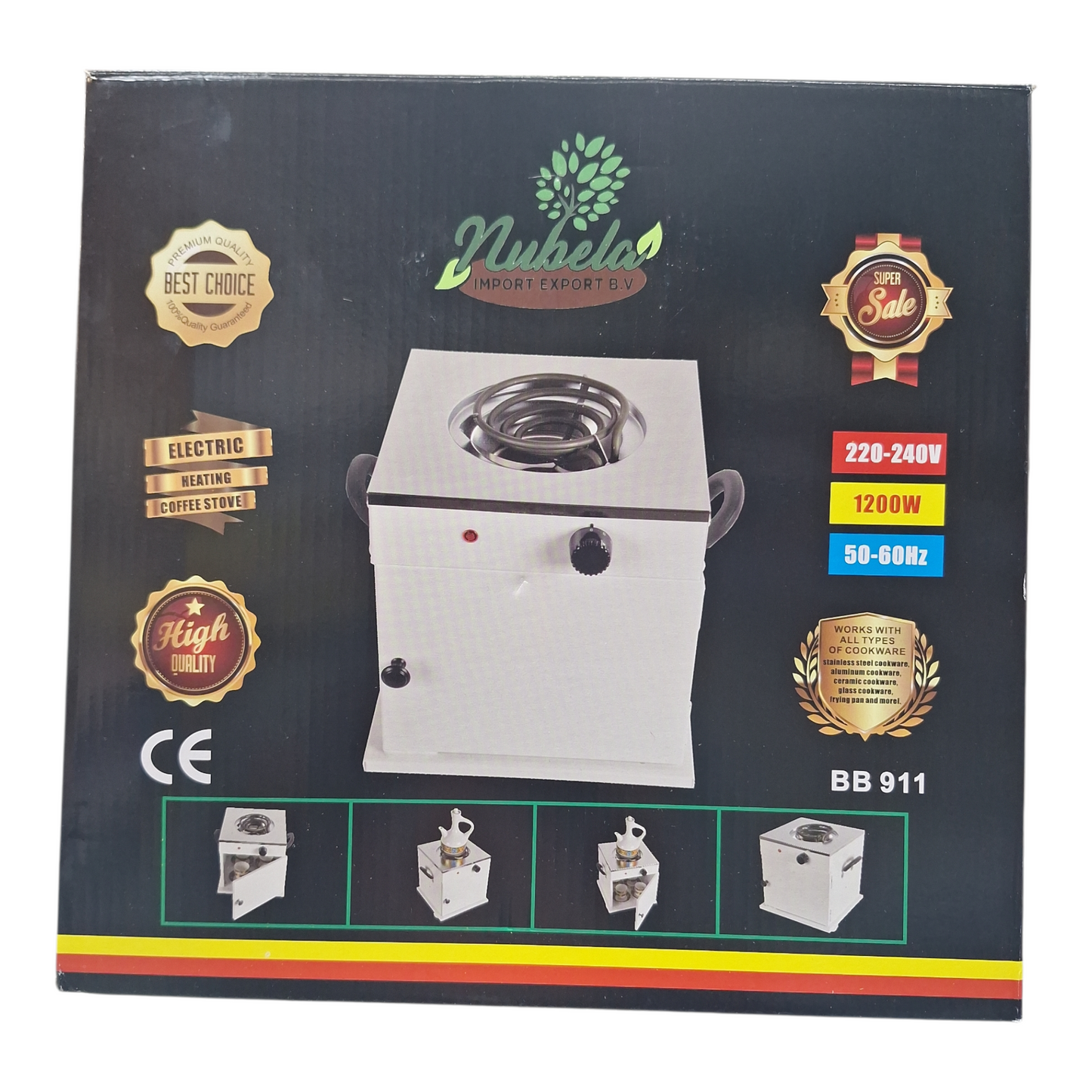 Electric hot plate white colour