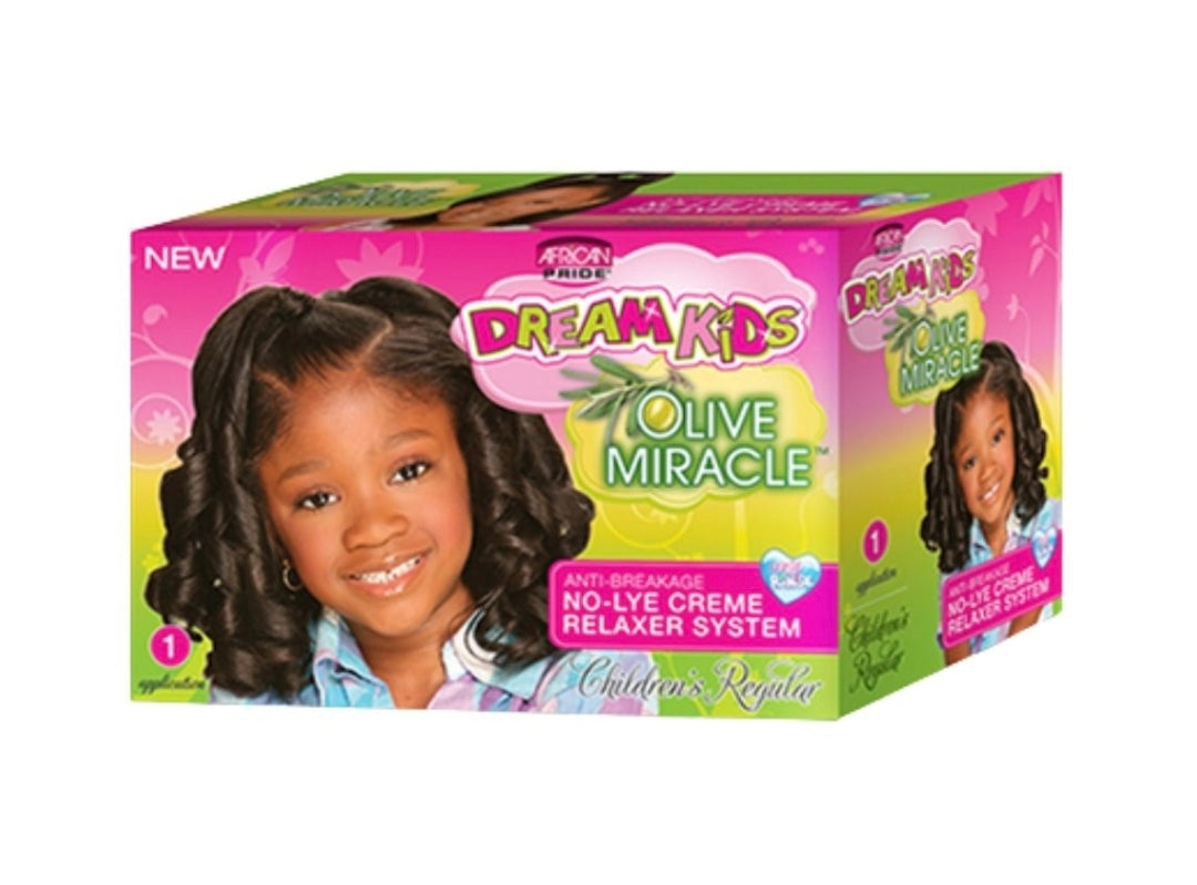 African Pride Dream Kids Olive Relaxer Kit Regular