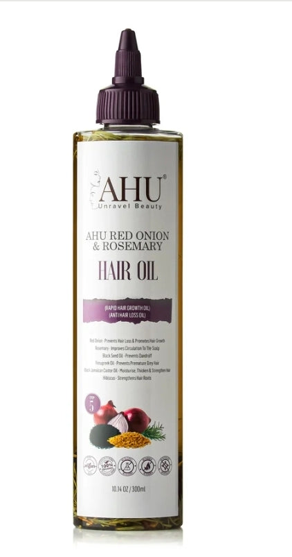 AHU Red Onion & Rosemary Hair Oil (300ml)